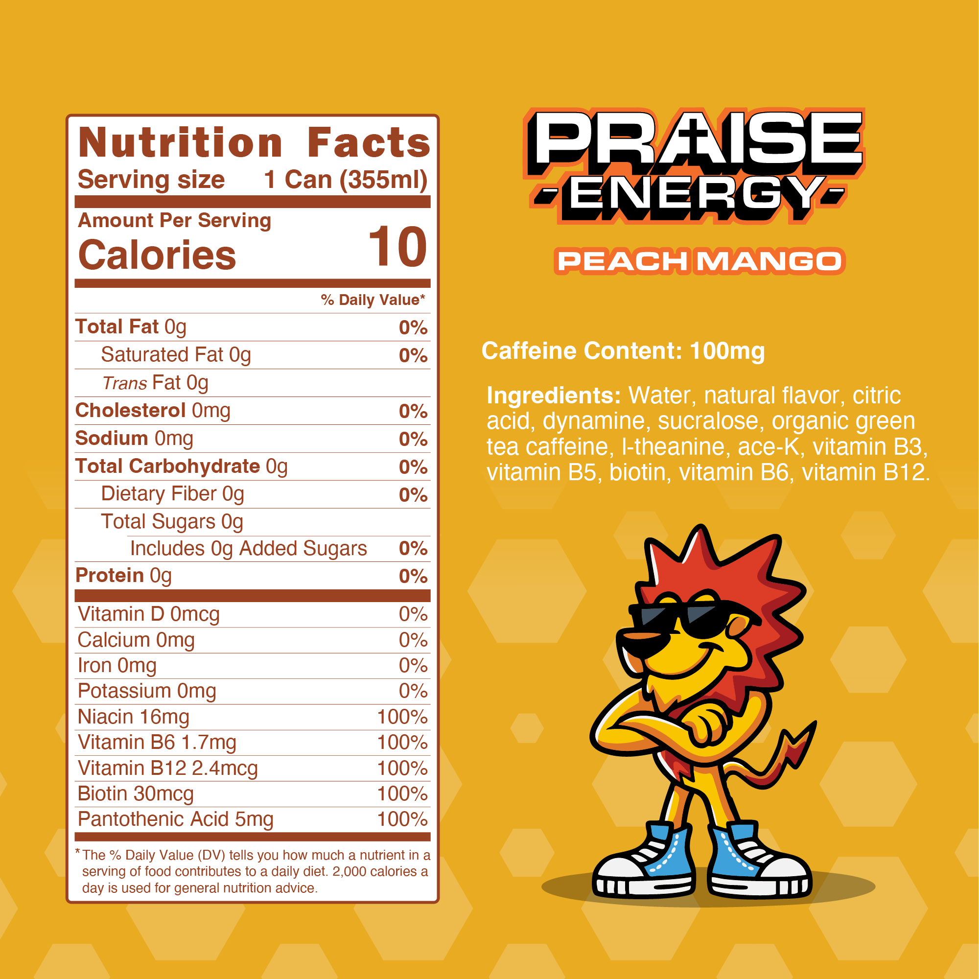 Praise Energy Peach Mango